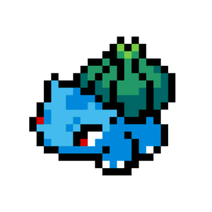 #01 Bulbasaur pärlplatta mall