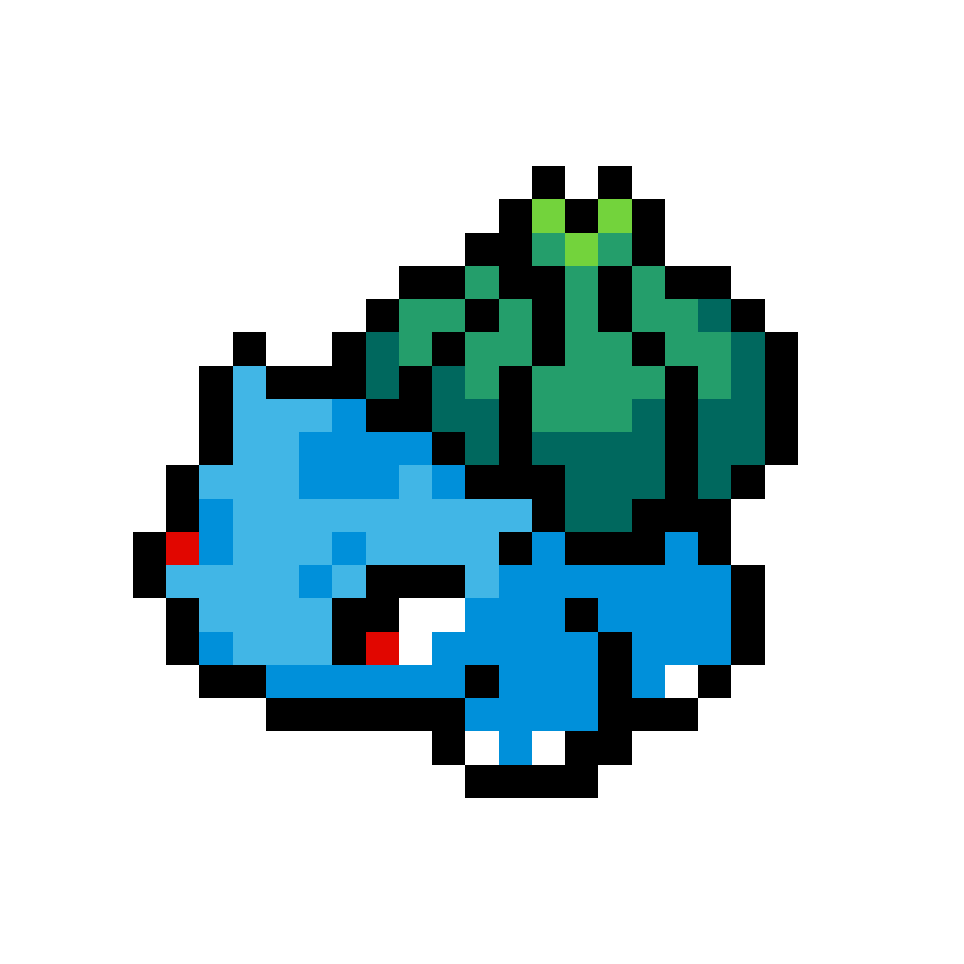 #01 Bulbasaur pärlplatta mall