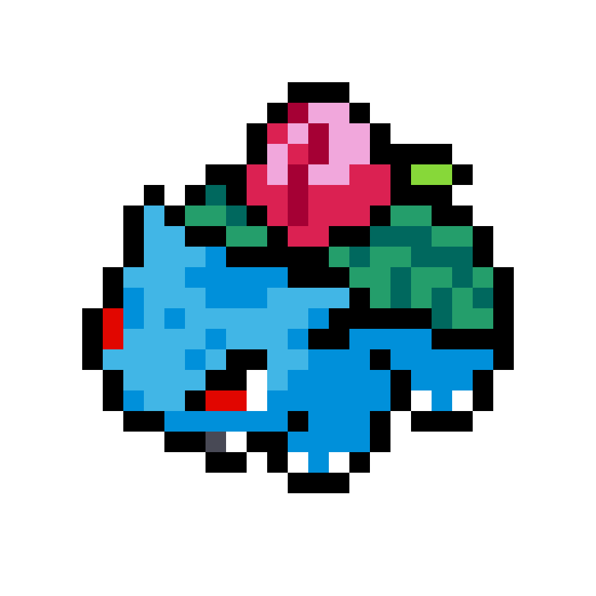 #02 Ivysaur pärlplatta mall