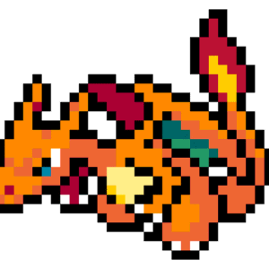 #06 Charizard pärlplatta mall