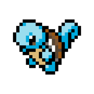 #07 Squirtle pärlplatta mall