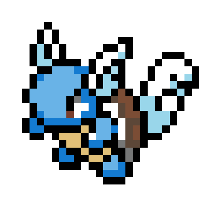 #08 Wartortle pärlplatta mall