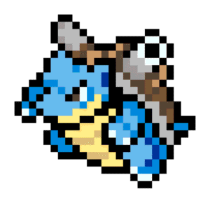 #09 Blastoise pärlplatta mall