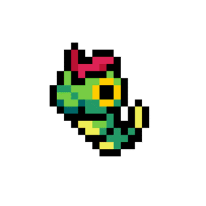 #10 Caterpie pärlplatta mall