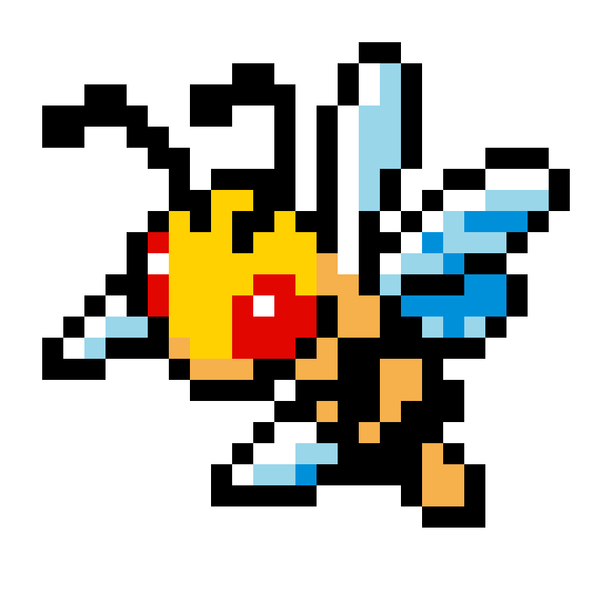 #15 Beedrill pärlplatta mall