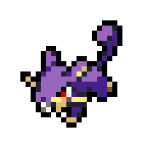 #19 Rattata pärlplatta mall