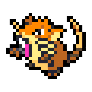 #20 Raticate pärlplatta mall