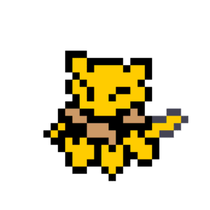 Abra Pokemon pärlplatta mall