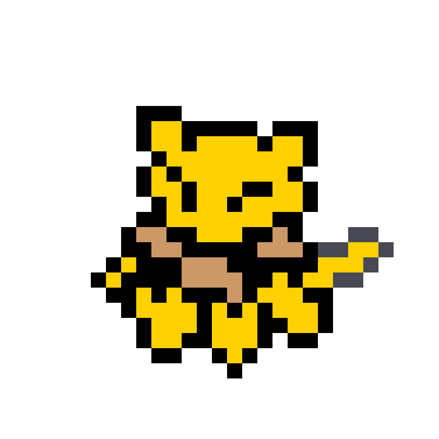 Abra Pokemon pärlplatta mall