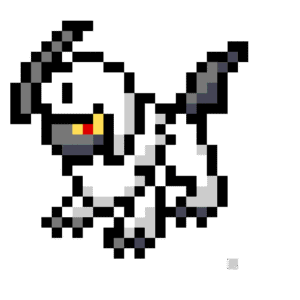 Absol Pokemon pärlplatta mall