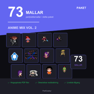 Anime Mix Vol. 2 Parlplattor Paket - 73 Mallar (PDF)