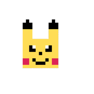 Ansikte Pikachu pärlplatta mall