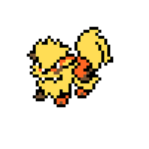 Arcanine pärlplatta mall