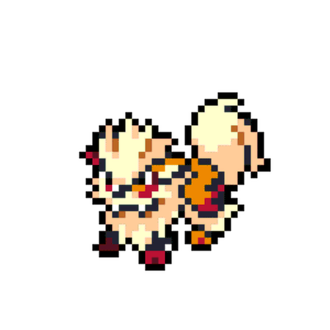 Arcanine pärlplatta mall