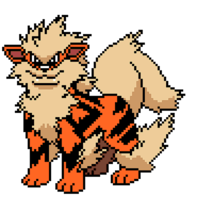 Arcanine pärlplatta mall