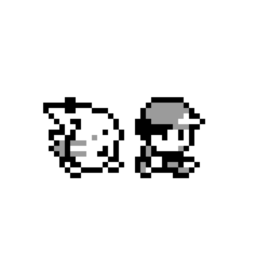 Ash och Pikachu pärlplatta mall