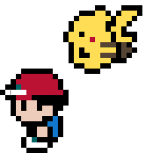 Ash+Pikachu Gameboy 5mm pärlplatta mall