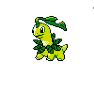 Bayleef Pokemon Crystal pärlplatta mall