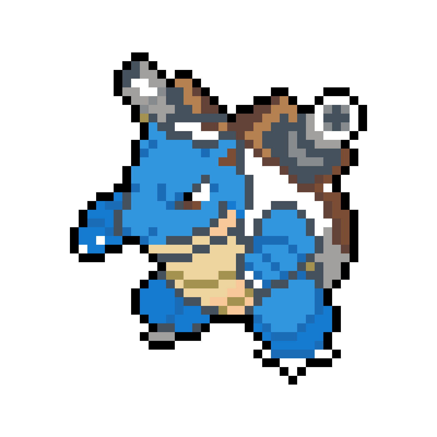 Blastoise pärlplatta mall