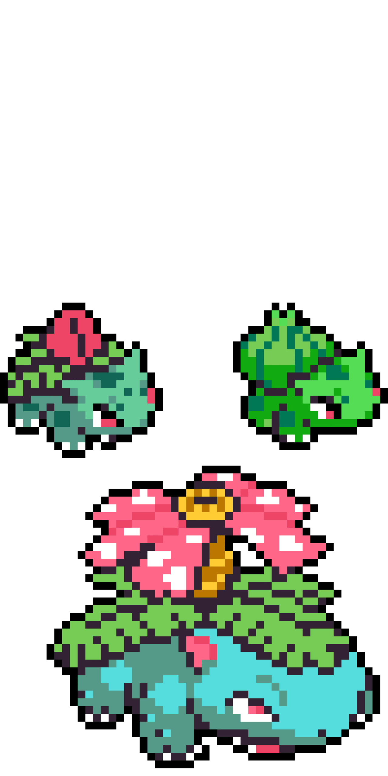 Bulbasaur Evolutioner Pärlplatta Design
