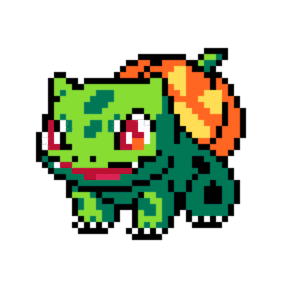 Bulbasaur Halloween pärlplatta mall