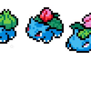 Bulbasaur, Ivysaur och Venusaur pärlplatta mall