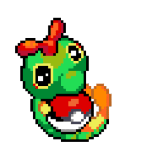 Caterpie pärlplatta mall