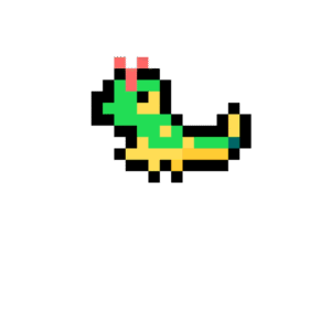 Caterpie pärlplatta mall