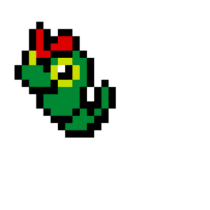 Caterpie pärlplatta mall