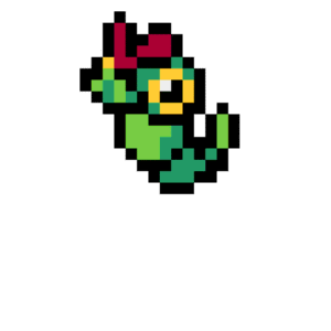 Caterpie pärlplatta mall