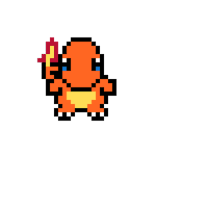 Chamander pärlplatta mall