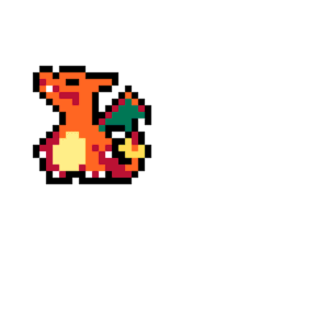 Charizard från Pinterest pärlplatta mall