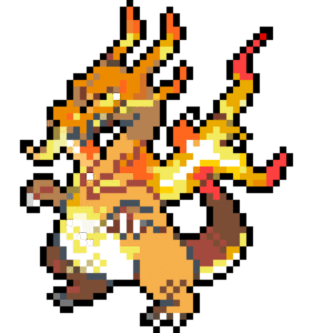 Charizard GigantaMax pärlplatta mall