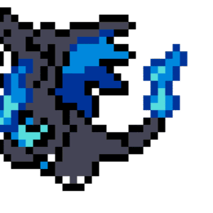 Charizard X pärlplatta mall