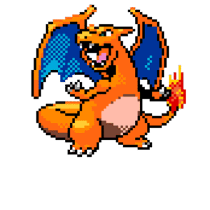 Charizard pärlplatta mall