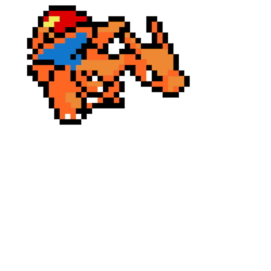 Charizard pärlplatta mall