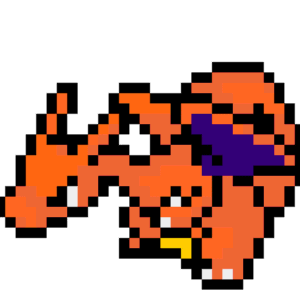 Charizard pärlplatta mall