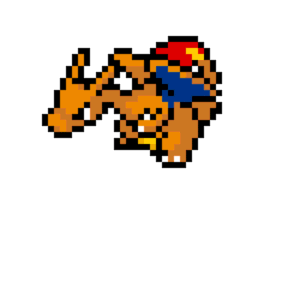 Charizard pärlplatta mall