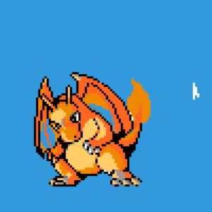 Charizard pärlplatta mall