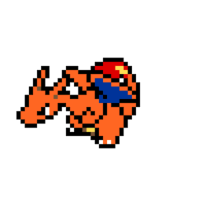 Charizard pärlplatta mall