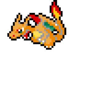 Charizard pärlplatta mall