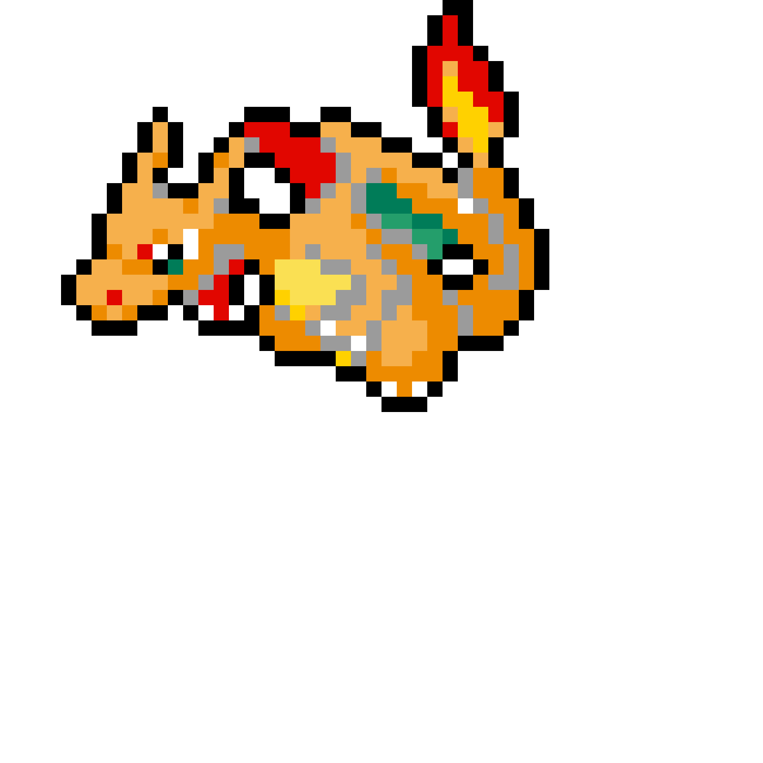 Charizard pärlplatta mall