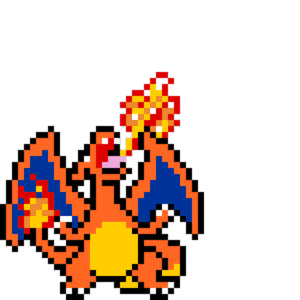 Charizard pärlplatta mall