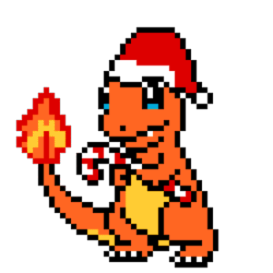 Charmander Jul pärlplatta mall
