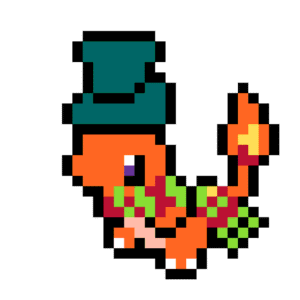 Charmander Jul pärlplatta mall