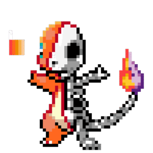 CHARMANDER SKUL pärlplatta mall