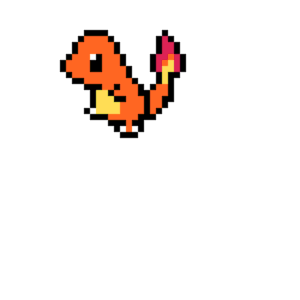 Charmander pärlplatta mall