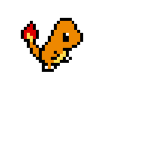 Charmander pärlplatta mall