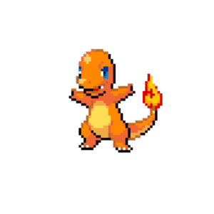 Charmander pärlplatta mall
