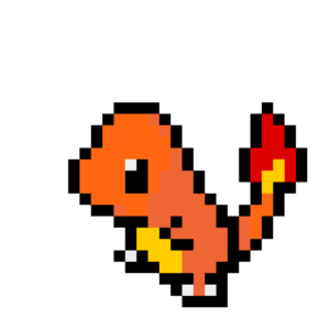 Charmander pärlplatta mall